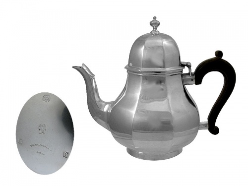 Octagonal Silver Tea Pot 1919